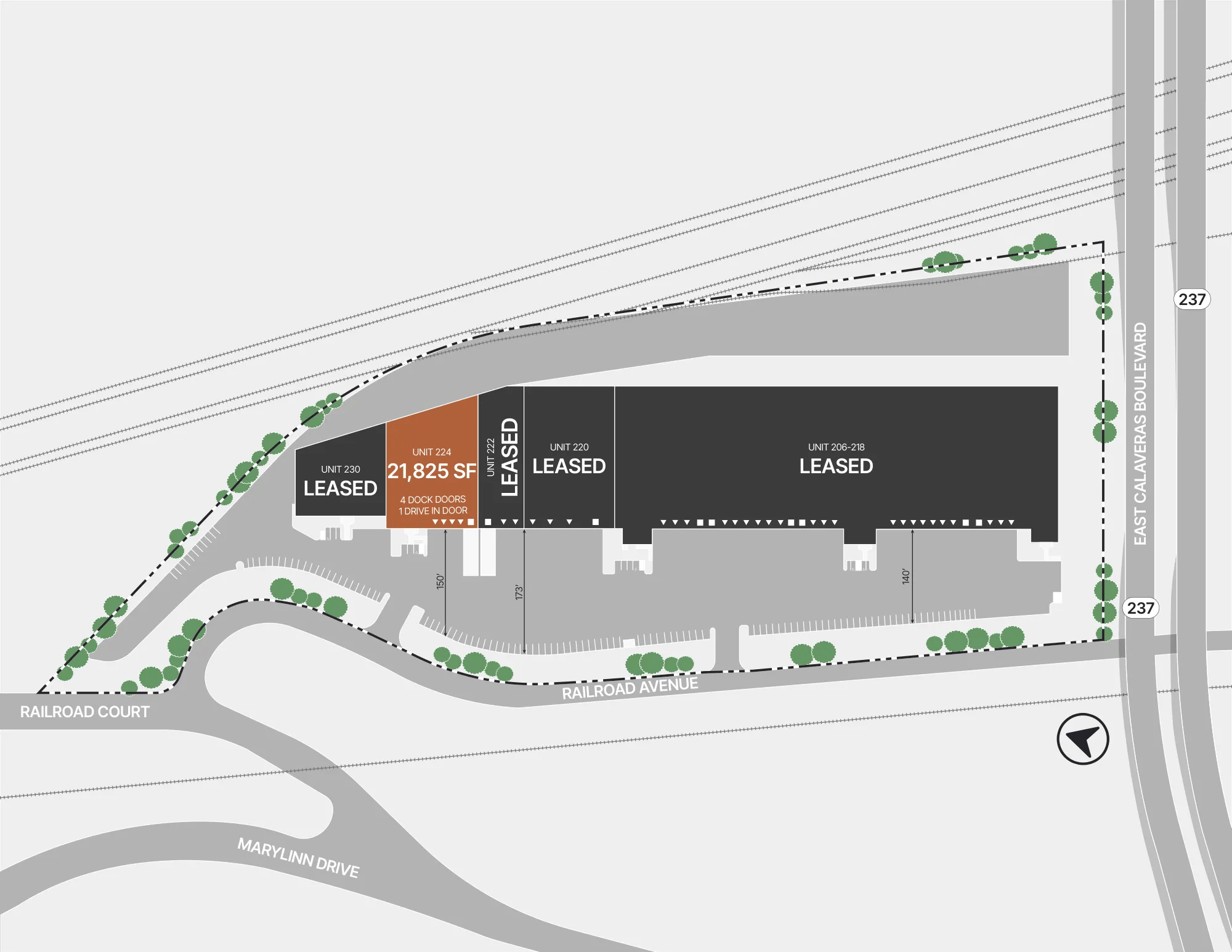 Details of 206-230 Railroad Avenue, Milpitas, CA 95035 - Industrial Property For Lease