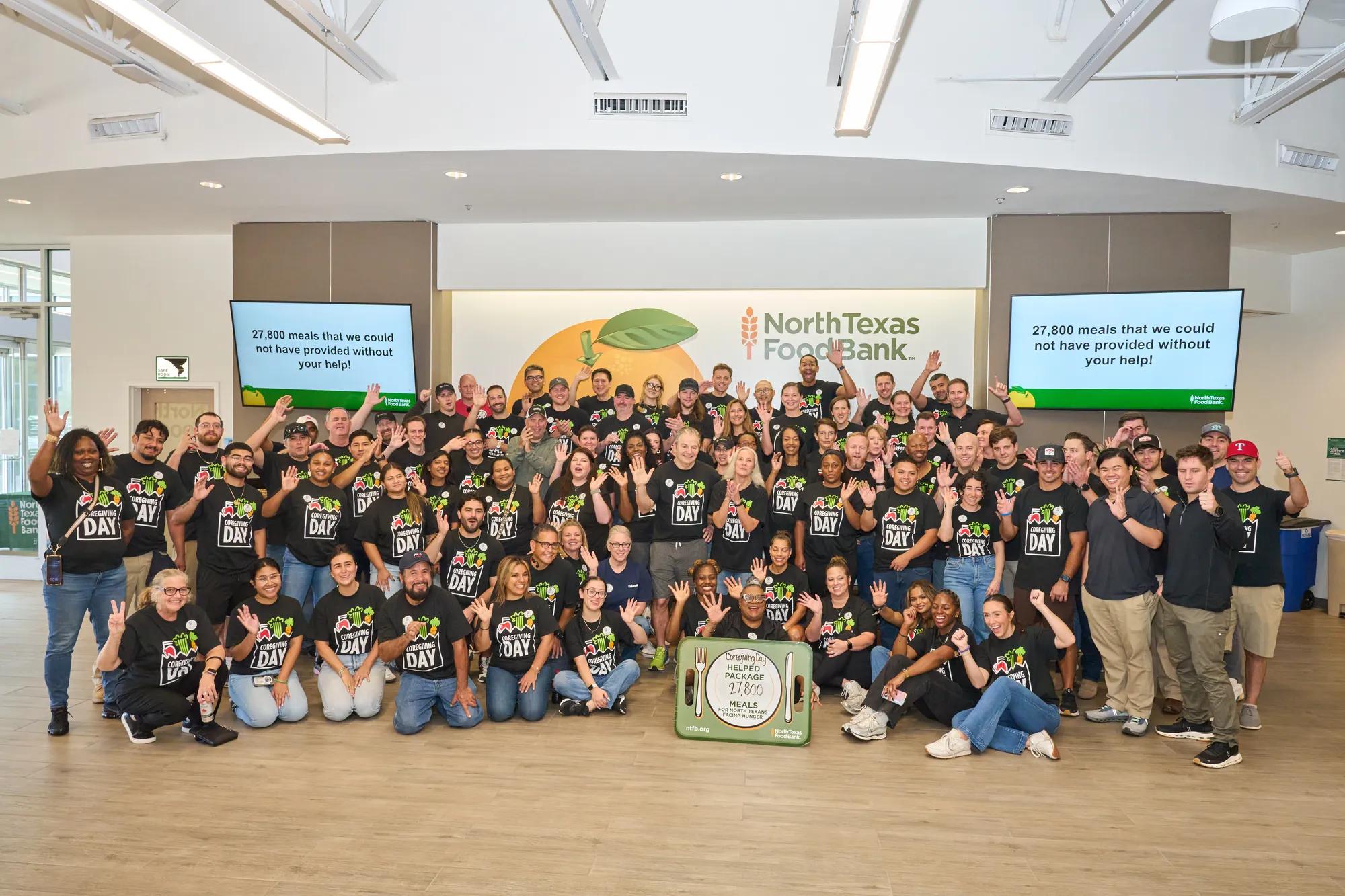 Link Logistics employees volunteer for CoreGiving 2025 in Plano, TX, benefiting the North Texas Food Bank