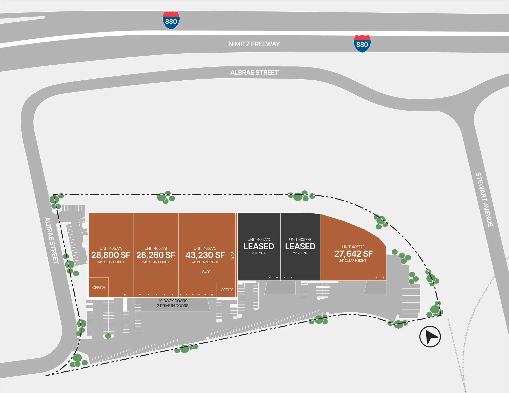 Details of 40547-40577 Albrae Street, Fremont, CA 94538 - Industrial Property For Lease