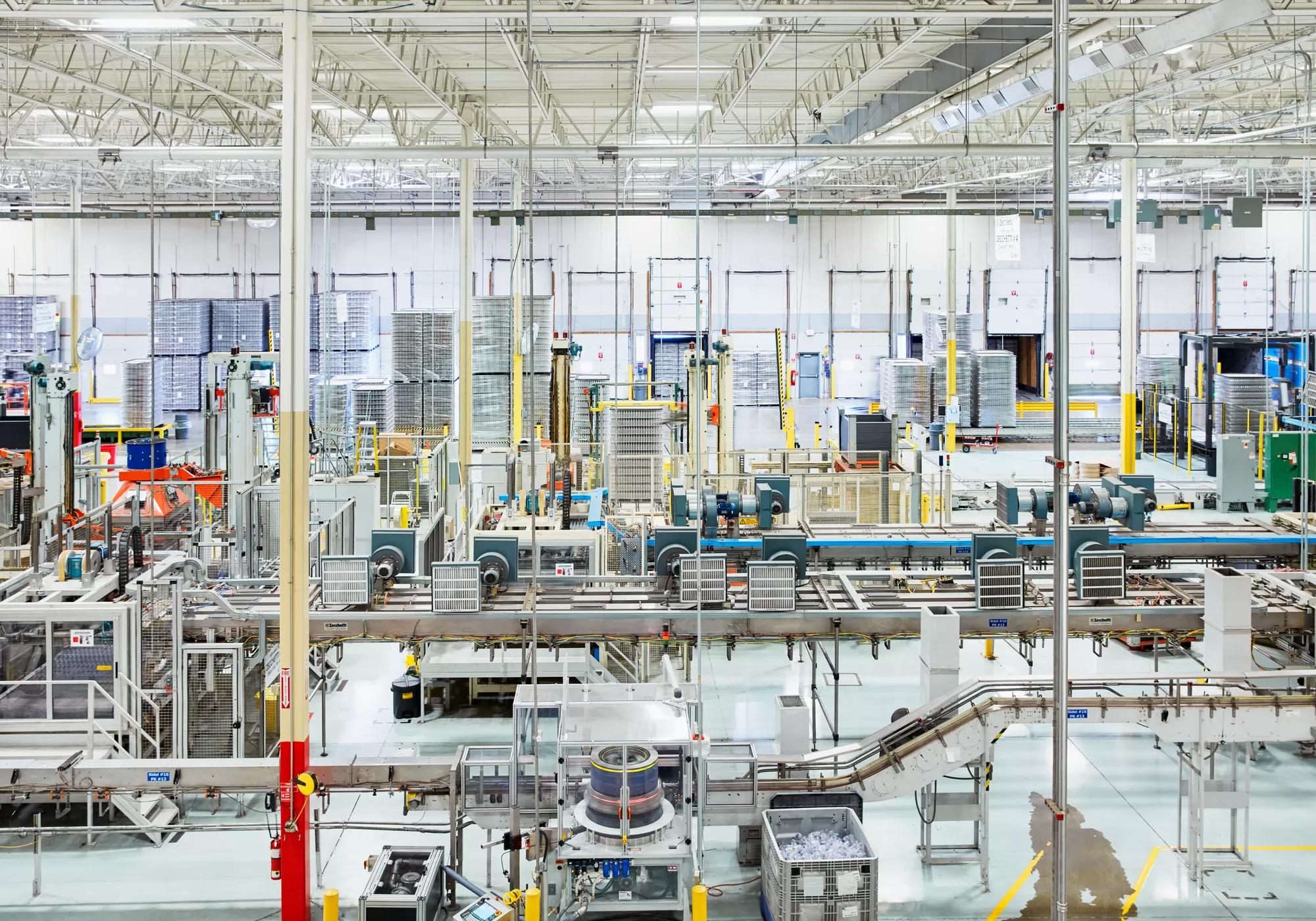 Modern automated warehouse interior with conveyor systems in Cranbury, NJ — Link Logistics provides high-tech space for clients