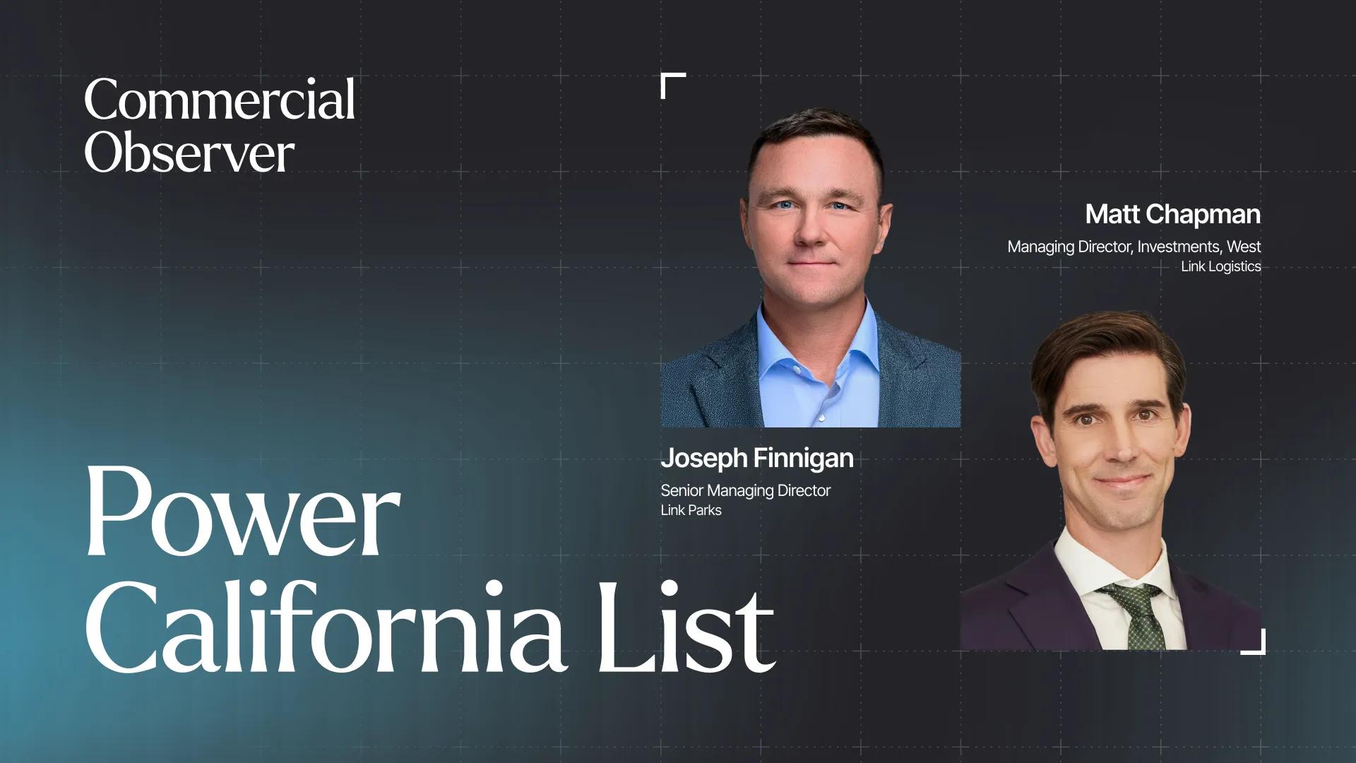 Link Logistics Executives Named to Commercial Observer’s 2026 Power California List 